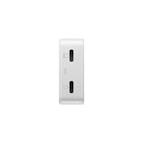 Native Union Pocket GaN Charger PD 65W USB-C Dual Port Fast Charger, Ultra-Slim Travel Wall Adapter for Laptop, Tablet & Phone, Power Delivery GaN Charging, Compact Pocket Design (EU Plug) - White