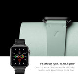 Native Union Classic Strap for Apple Watch 42/44mm – Genuine Italian Nappa Leather, Stainless Steel Hardware w/ Soft Nubuck Leather Backing, for Apple Watch SE/6/5/4/3/2/1 - Black