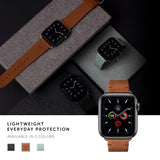 Native Union Classic Strap for Apple Watch 42/44mm – Genuine Italian Nappa Leather, Stainless Steel Hardware w/ Soft Nubuck Leather Backing, for Apple Watch SE/6/5/4/3/2/1 - Tan