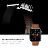 Native Union Classic Strap for Apple Watch 38/40mm – Genuine Italian Nappa Leather, Stainless Steel Hardware w/ Soft Nubuck Leather Backing, for Apple Watch SE/6/5/4/3/2/1 - Tan