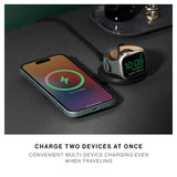 Native Union Voyage 2-In-1 Wireless Charger Black | Qi2 Magnetic Wireless Charger for iPhone, AirPods and Apple Watch Compatible Devices, Foldable Travel Charging Station, Black
