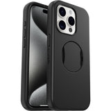 غطاء حماية OTTERBOX لهاتف iPhone 15 Pro بتقنية OtterGrip Symmetry - أسود