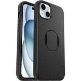 غطاء حماية OTTERBOX لهاتف iPhone 15 Plus بتقنية OtterGrip Symmetry - أسود