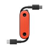 Native Union Pocket USB-C to USB-C Cable| 6.5in/17cm Portable USB-C Charging Cable and Keychain, Versatile Heavy Duty Design, w/ Cable Management, Eco-Friendly Recycled Material - Oxyfire