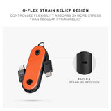 Native Union Pocket USB-C to USB-C Cable| 6.5in/17cm Portable USB-C Charging Cable and Keychain, Versatile Heavy Duty Design, w/ Cable Management, Eco-Friendly Recycled Material - Oxyfire