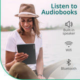 PocketBook InkPad 4 Eye-Friendly Audio & E-Book Reader Large 7.8? E-Ink Display Anti-Scratch Protection Text-to-Speech Function Bluetooth Built-in Speaker SMARTlight IPX8 Waterproof?Stardust Silver