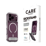 CARE by PanzerGlass iPhone 18 Pro KICKSTAND Case | MagSafe Compatible, Foldable 360° Stand, Portrait & Landscape Viewing, Drop Protection, Anti-Yellowing, Recycled Plastic - Transparent