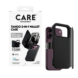 CARE by PanzerGlass iPhone 18 Pro Max TANGO Wallet Case | 2-in-1 Detachable MagSafe Folio Cover Case, Vegan Leather Wallet, 4-Card Storage, Stand Function, Shock Protection - Black