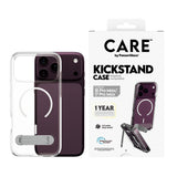 CARE by PanzerGlass iPhone 18 Pro Max KICKSTAND Case | MagSafe Compatible, Foldable 360° Stand, Portrait & Landscape Viewing, Drop Protection, Anti-Yellowing, Recycled Plastic - Transparent