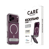 CARE by PanzerGlass iPhone 18 Pro Max KICKSTAND Case | MagSafe Compatible, Foldable 360° Stand, Portrait & Landscape Viewing, Drop Protection, Anti-Yellowing, Recycled Plastic - Transparent