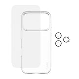 PanzerGlass CARE Fashion 3-in-1 Protection Bundle for iPhone 17 Pro, Screen Protector, Camera Lens Protector, Clear Case, Drop and Scratch Protection, Clear