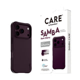 CARE by PanzerGlass iPhone 18 Pro SAMBA Case | MagSafe Compatible, Slim Fashion Case, Flexible Impact-Absorbing Sidewalls, Recycled Plastic, Protective Camera Bezel - Burgundy