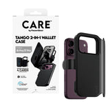 CARE by PanzerGlass iPhone 18 Pro TANGO Wallet Case | 2-in-1 Detachable MagSafe Folio Cover Case, Vegan Leather Wallet, 4-Card Storage, Stand Function, Shock Protection - Black