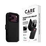 CARE by PanzerGlass iPhone 18 Pro TANGO Wallet Case | 2-in-1 Detachable MagSafe Folio Cover Case, Vegan Leather Wallet, 4-Card Storage, Stand Function, Shock Protection - Black