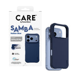 CARE by PanzerGlass iPhone 18 Pro SAMBA Case | MagSafe Compatible, Slim Fashion Case, Flexible Impact-Absorbing Sidewalls, Recycled Plastic, Protective Camera Bezel - Blue