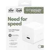 PanzerGlass Wall Charger Type C 35W EMPOWER, Single Port 1x USB-C, Fast Hi-Speed GAN Charging, MacBook Air, Laptop, Tablet, iPhone, Samsung, UK Plug, Silver White