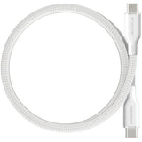 PanzerGlass Empower USB-C To USB-C Cable 240W| Fast Charging Cable with Magnetic Coiling Design, 1.5M Length, for Laptops, Tablets, Phones, USB-C Device, White