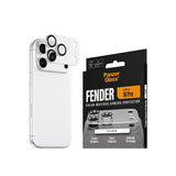 PanzerGlass iPhone 18 Pro FENDER Camera Protector | Full Camera Island Protection, Matte Aluminum Frame, Tempered Glass Lens Guard, Color-Matched, Scratch & Impact Protection, Silver