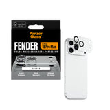 PanzerGlass iPhone 18 Pro Max FENDER Camera Protector | Full Camera Island Protection, Matte Aluminum Frame, Tempered Glass Lens Guard, Color-Matched, Scratch & Impact Protection, Silver
