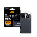 PanzerGlass Hoops Camera Lens Protector for iPhone Duo | Scratch & Shock Resistant Glass, Metal Frame, Easy Applicator, Black