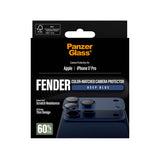 PanzerGlass Fender Camera Protector for iPhone 17 Pro| Lens Camera Protector, Additional Bezel Strength, Non-Fading Color Match Estate, Easy Install - Deep Blue
