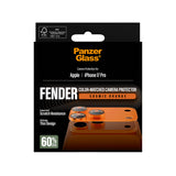 PanzerGlass Fender Camera Protector for iPhone 17 Pro| Lens Camera Protector, Additional Bezel Strength, Non-Fading Color Match Cosmic, Easy Install - Cosmic Orange