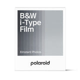 فيلم بولارويد فوري أبيض وأسود من نوع i-Type | 8 صور، إطار أبيض، حساسية 640 ASA | فيلم بدون بطارية لطابعات بولارويد ناو، ناو بلس، I-2، وطابعات المختبر