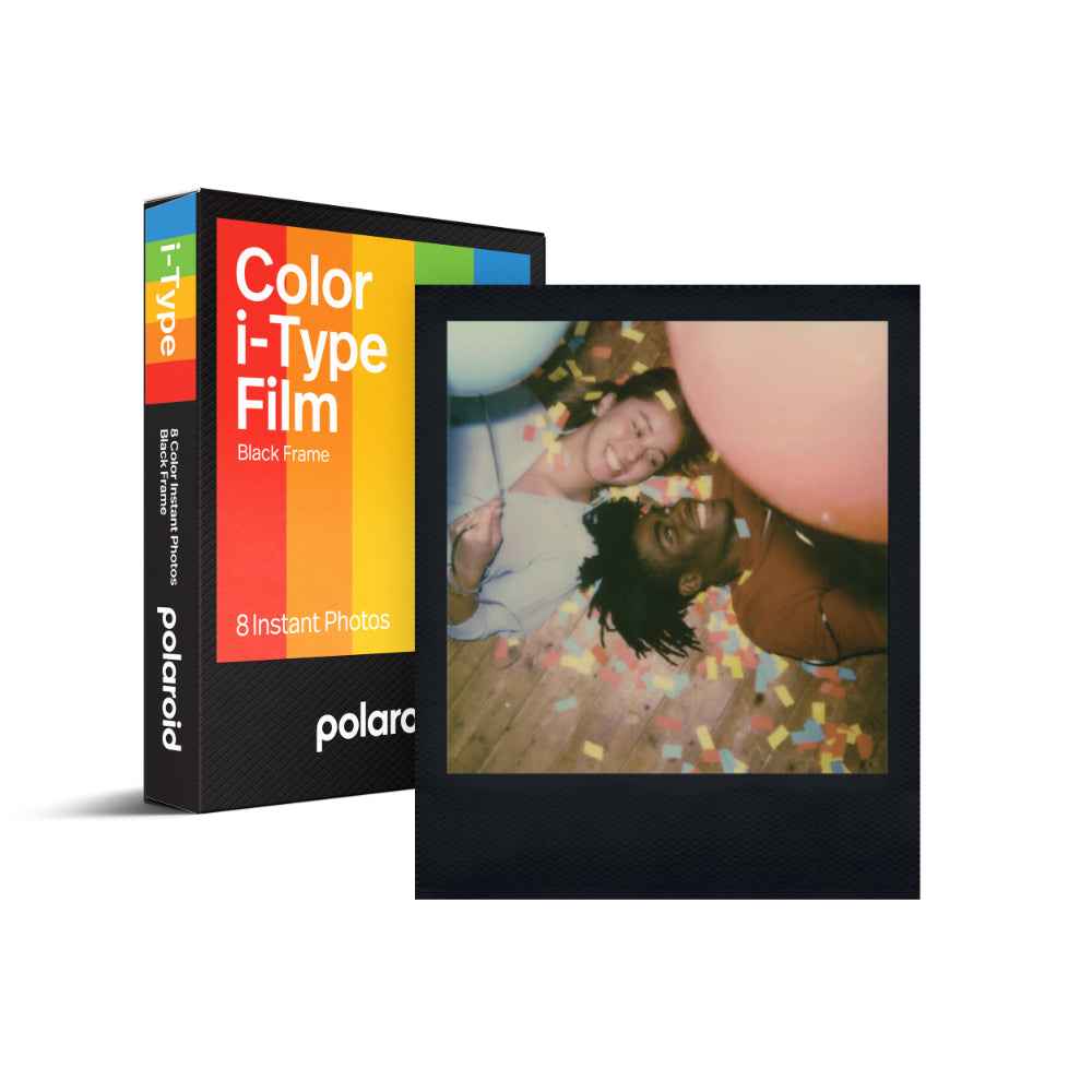Polaroid Color i-Type Black Frame Instant Film, 8 Color Photos, Matte Black Frames, ASA 640, Battery-Free Film for Polaroid I-2, Flip, Now, Now+, OneStep 2, OneStep+ Cameras and Polaroid Lab