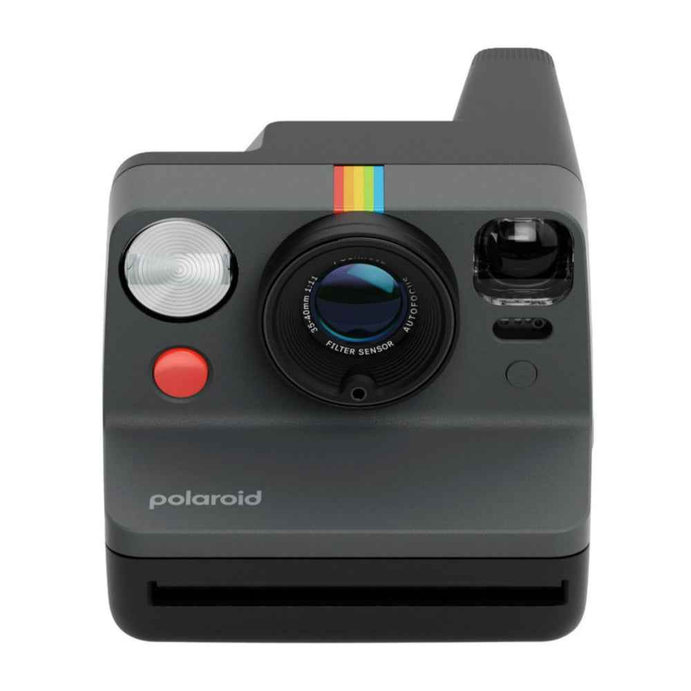 Polaroid Now Generation 3 Starter Set | Iconic Analog Instant Camera with Autofocus 2-Lens System, Double Exposure, Self-Timer, USB-C Charging | Includes Color i-Type Film Black