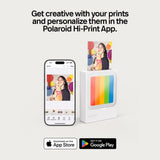 Polaroid Hi-Print Bundle| 3x3-inch Bluetooth Pocket Photo Printer + 60pcs Photo Sheets, Studio Quality Square Print, Fast 50-Sec Print from Smartphones