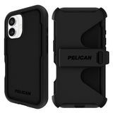 Pelican Voyager MagSafe Case with Holster for iPhone 16, 18ft Drop Protection, Belt Clip Stand, Black
