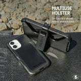 Pelican Voyager MagSafe Case with Holster for iPhone 16, 18ft Drop Protection, Belt Clip Stand, Black