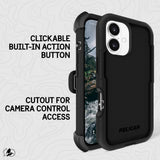 Pelican Voyager MagSafe Case with Holster for iPhone 16, 18ft Drop Protection, Belt Clip Stand, Black