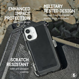 Pelican Voyager MagSafe Case with Holster for iPhone 16, 18ft Drop Protection, Belt Clip Stand, Black