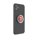 PopSockets PopGrip Licensed| Gel Phone Grip & KickStand, Removable Reusable Washable, Works with Smooth Hard Plastic Case, Easy Remove Top for Wireless Charging - DC Comics Superman