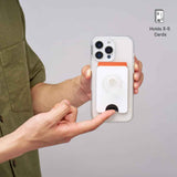 PopSockets MagSafe PopWallet+|Wallet Card Holder + Grip + Stand, Holds 3pcs of cards, Strong Magnet, for iPhone 15/14/13/12 Incl. Adapter Ring for non-MagSafe Phones & Cases - White (Copy)