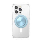 PopSockets MagSafe PopGrip Metallic| Magnetic Phone Grip & Stand, Strong Magnet, for iPhone 15/14/13/12 & MagSafe Cases, Included Adapter Ring for non-MagSafe Phones & Cases - Blue Sigh