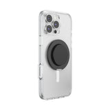 PopSockets MagSafe Kick-Out Grip & Stand| Magnetic Pop-up Phone Grip, Stable Stand, 360° Rotation, for iPhone 17/16/15/14/13/12, Included Adapter Ring for non-MagSafe Phones & Cases - Black