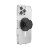PopSockets MagSafe Kick-Out Grip & Stand| Magnetic Pop-up Phone Grip, Stable Stand, 360° Rotation, for iPhone 17/16/15/14/13/12, Included Adapter Ring for non-MagSafe Phones & Cases - Black
