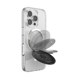 PopSockets MagSafe Kick-Out Grip & Stand| Magnetic Pop-up Phone Grip, Stable Stand, 360° Rotation, for iPhone 17/16/15/14/13/12, Included Adapter Ring for non-MagSafe Phones & Cases - Black