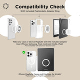 PopSockets MagSafe Kick-Out Grip & Stand| Magnetic Pop-up Phone Grip, Stable Stand, 360° Rotation, for iPhone 17/16/15/14/13/12, Included Adapter Ring for non-MagSafe Phones & Cases - Black