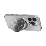PopSockets MagSafe Kick-Out Grip & Stand| Magnetic Pop-up Phone Grip, Stable Stand, 360° Rotation, for iPhone 17/16/15/14/13/12, Included Adapter Ring for non-MagSafe Phones & Cases - Silver