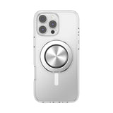 PopSockets MagSafe Kick-Out Grip & Stand| Magnetic Pop-up Phone Grip, Stable Stand, 360° Rotation, for iPhone 17/16/15/14/13/12, Included Adapter Ring for non-MagSafe Phones & Cases - Silver