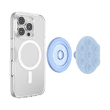 PopSockets MagSafe Suck-Up 3-in-1 Grip Stand Mount| Magnetic Phone Holder, Strong Hold on Mirrors & Flat Surfaces, for iPhone 17/16/15/14/13/12, Adapter Ring for non-MagSafe Phones & Cases - Frost