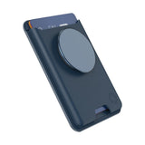 PopSockets Leather MagSafe PopWallet+|Leather Wallet Card Holder + Grip + Stand, Holds 3pcs of cards, Strong Magnet, for iPhone 15/14/13/12 Incl. Adapter Ring for non-MagSafe Phones & Cases - Navy