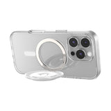 PopSockets MagSafe Luxe Kick-Out Grip & Stand| Magnetic Pop-up Phone Grip, Stable Stand, 360° Rotation, for iPhone 17/16/15/14/13/12, Included Adapter Ring for non-MagSafe Phones & Cases - White