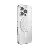 PopSockets MagSafe Luxe Kick-Out Grip & Stand| Magnetic Pop-up Phone Grip, Stable Stand, 360° Rotation, for iPhone 17/16/15/14/13/12, Included Adapter Ring for non-MagSafe Phones & Cases - White