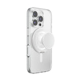 PopSockets MagSafe Luxe Kick-Out Grip & Stand| Magnetic Pop-up Phone Grip, Stable Stand, 360° Rotation, for iPhone 17/16/15/14/13/12, Included Adapter Ring for non-MagSafe Phones & Cases - White
