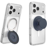 PopSockets MagSafe Kick-Out Grip & Stand, Magnetic Phone Grip & Kickstand for MagSafe-Compatible iPhone Cases, Adjustable Stand, Hands-Free Viewing & Secure Grip, Aluminum Knurl Navy