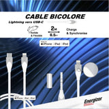 ENERGIZER Cable USB-C to Lighting 2M - White